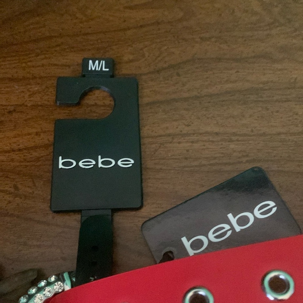 NWT BeBe Red Studded Fanny Bag - Picture 2 of 8